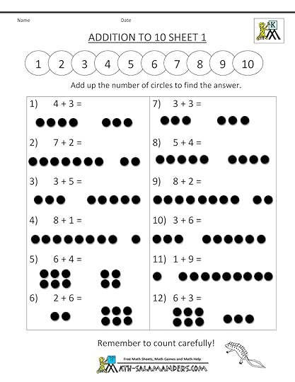 ukg maths worksheets free