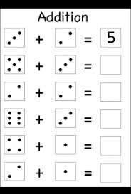 image result for maths 1 number addition worksheets for ukg preschool