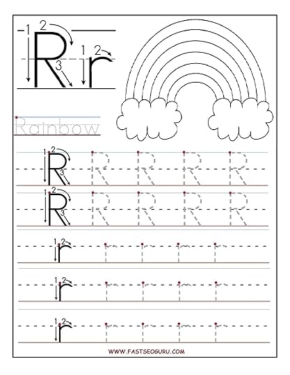 printable letter r tracing worksheets for preschool tracing