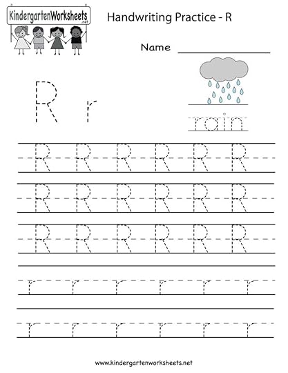 kindergarten letter r writing practice worksheet printable writing