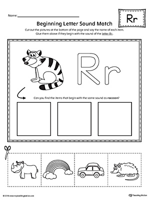 letter r beginning sound picture match worksheet myteachingstationcom