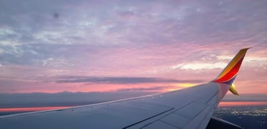 Sunrise from airplane