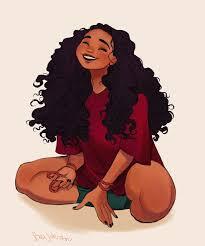 Carefree Laugh, an art print by Beverly Johnson | Black girl magic art, Black girl art, Afro art