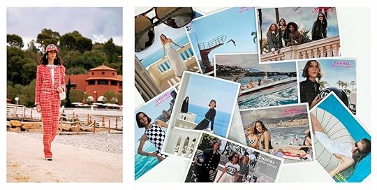 At the Beach Club, Chanel plays F1 references and clichés - like these postcards from the film devised for Sofia Coppola’s occasion.