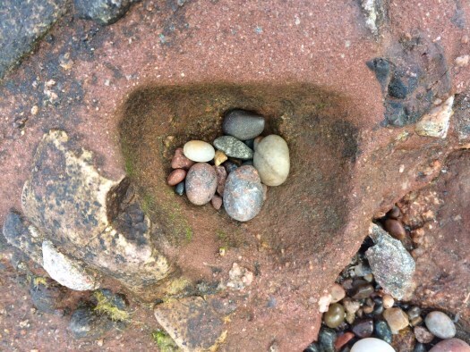 stones in a rock pool crevice