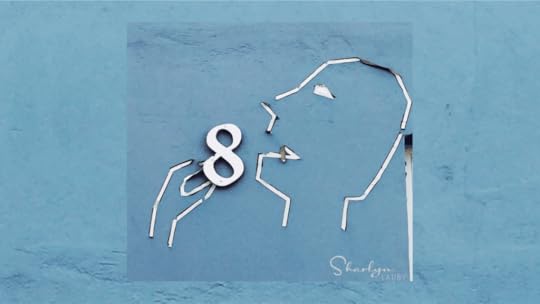 wall art profile of a man eating the number eight in an article on employee benefits