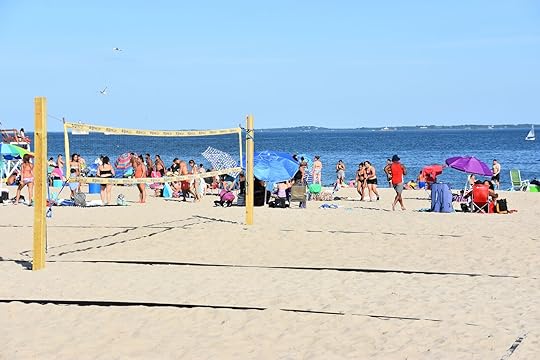 NEW LONDON, CT - AUG 13: Ocean Beach in New London, Connecticut, as seen on Aug 13, 2017. It offers a spectacular view, rides, waterslides, a mini golf course, and an arcade with retro games.