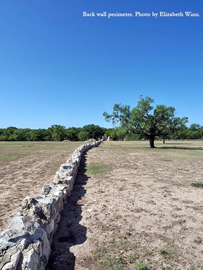 Back wall perimeter of the presidio. Enjoy a historical day trip to Presidio de San Saba in Menard, TX.