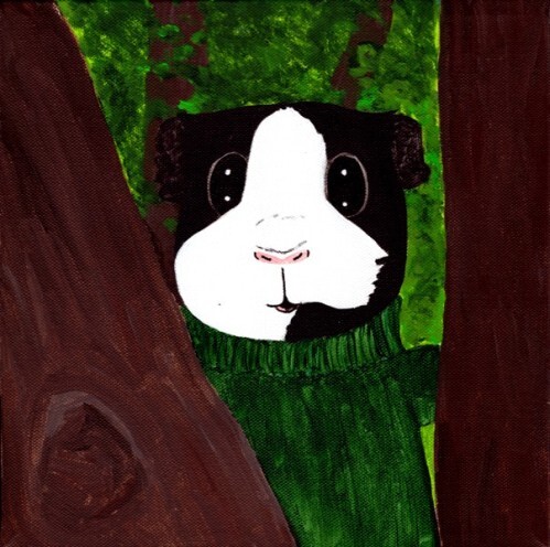 Rachel E Smith guinea pig painting Thorfy