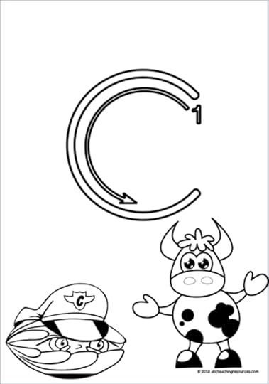 uppercase letter formation charts zaner bloser style