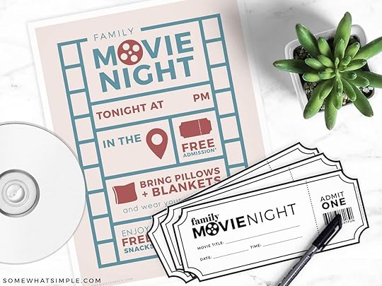 printable movie tickets family movie night somewhat simple