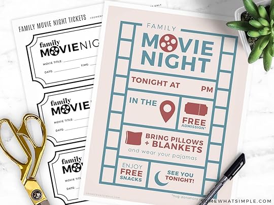 printable movie tickets family movie night somewhat simple