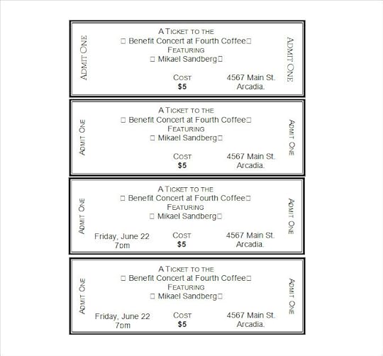 30 free movie ticket templates printable word formats