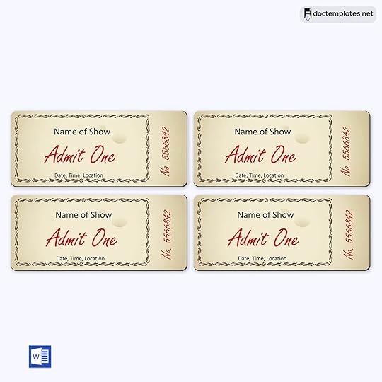 19 free ticket templates word pdf design your own tickets