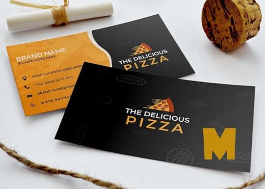 premium pizza business card mockup psd mockup free mockup
