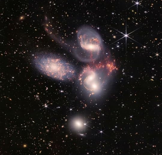 Another image from the James Webb - Stephan's Quintet, a visual grouping of five galaxies