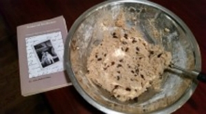 applesauce bowl and book