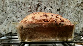 applesauce loaf in the oven