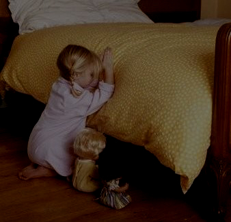 little girl saying prayers