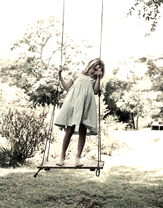 little girl rope swing