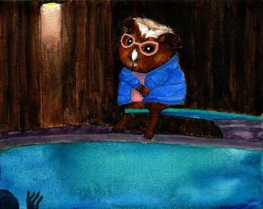 Rachel E Smith guinea pig painting Pere-Barb