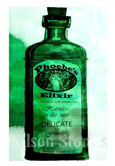 patent medicine bottle labeled phoebes elixir