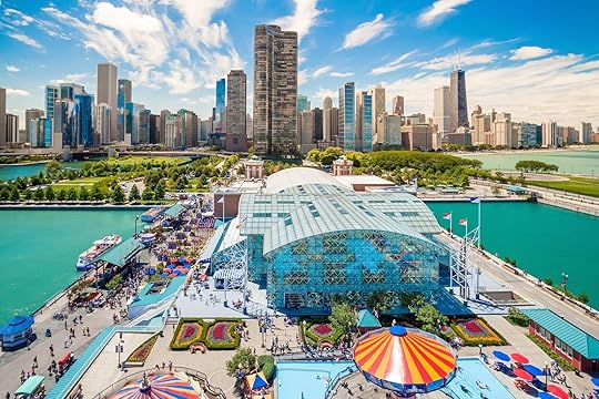 View of Navy Pier in Chicago, one of the free places you can go to if you're going to Lollapalooza Chicago this year