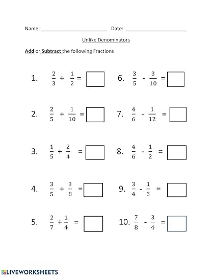 live worksheets maths fractions thekidsworksheet