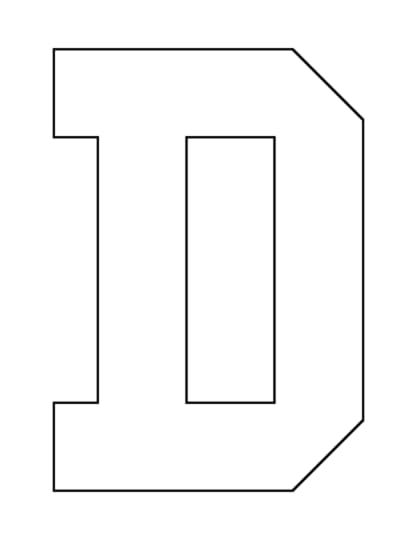 printable letter d template