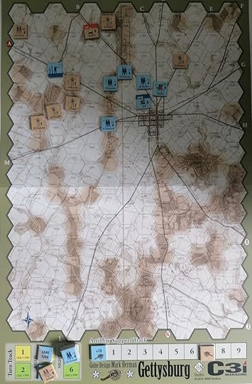 Gettysburg map at the end of Turn 3