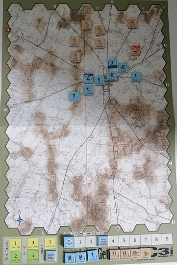 Final state of the game map, at the bottom is shown 3 dead Union regiments vs. 4 dead Confederate.