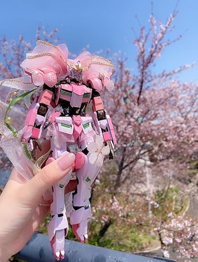 mizu minamo kawaii gunpla gundam plastic barbatos pink