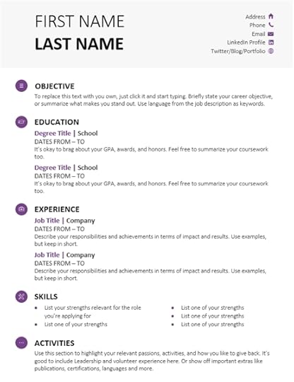student resume modern design