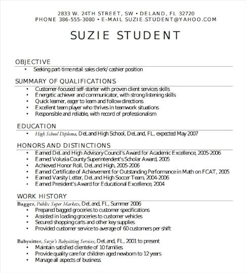 free 6 sample high school resume templates in pdf ms word