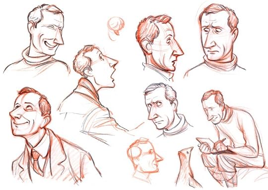 More studies of Dr Wilson's head and expressions