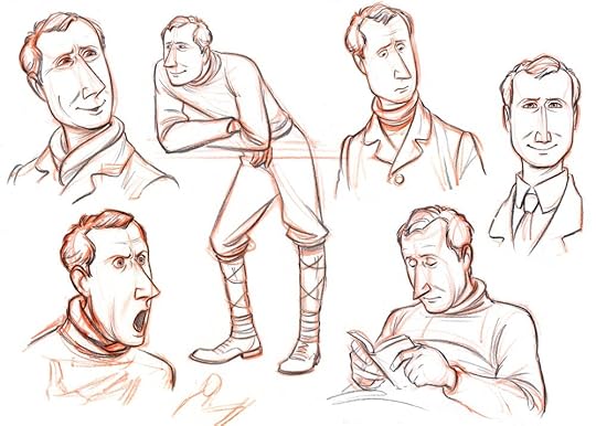 More head studies of Dr Wilson, and one full body one.