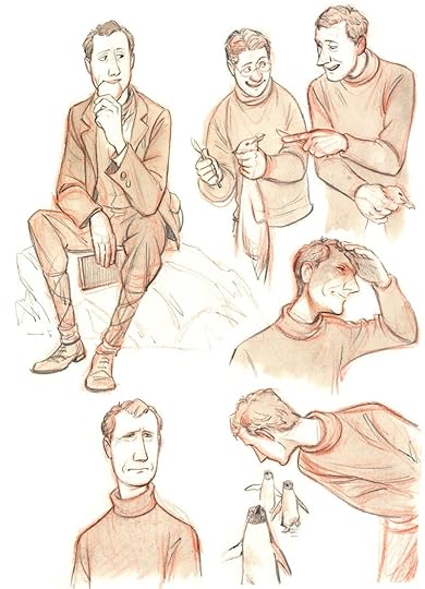 More of the improved sketches of Dr Edward A Wilson, as I refine his character design.