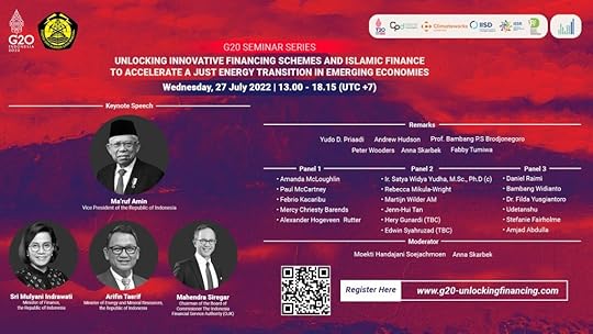 A poster shows information about the G20 Seminar Series event