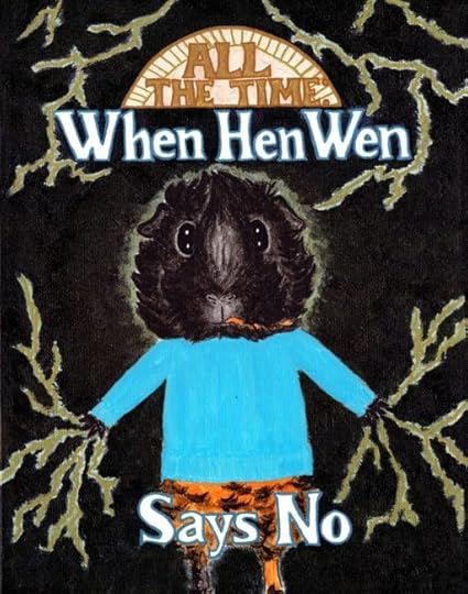 Rachel E Smith guinea pig painting Hen Wen Says No
