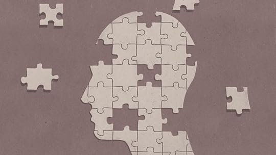 illustration of a silhouette of a person's profile made up of jigsaw pieces