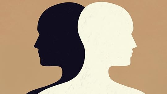 illustration of two silhouettes intertwined representing character development