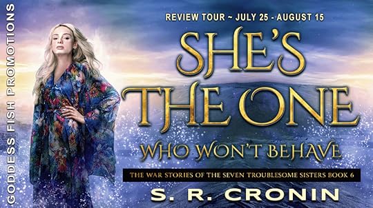 Goddess Fish book tour banner for She's the One Who Won't Behave