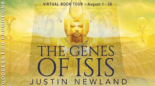 Goddess Fish book tour banner for The Genes of Isis