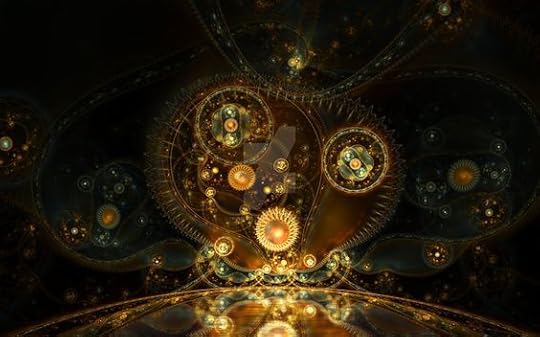 A digital image of circle patterns like cogs, wheels and/or bubbles. Some of then look like they are lit up with a gold light. By The Master Baron on Deviant Art