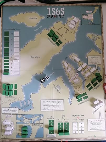 Game board showing Ottoman defeat - only three Knights are gone to 10 Ottoman pieces.