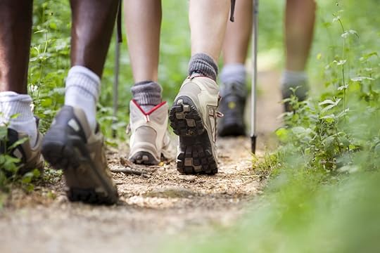 hiking for beginners - group of feet
