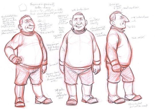 A turnaround of Birdie Bowers with notes on drawing him
