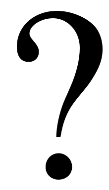 black question mark