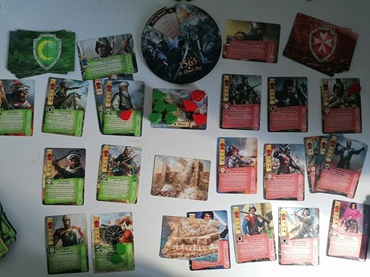 Final game state. Birgu is covered in damage tokens but the Ottoman's reached twelve first for the victory.