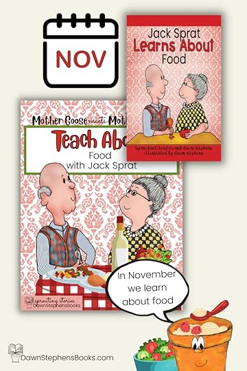 These jack sprat nursery rhyme lyrics teach students about eating healthy. They make great lessons around Thanksgiving.